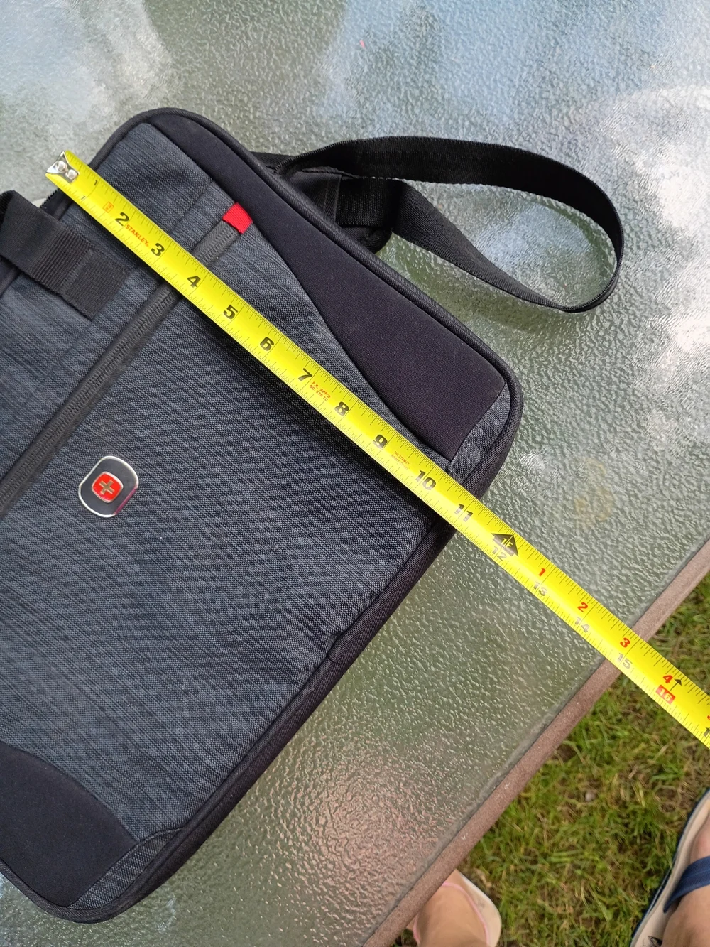 Wenger SwissGear Charcoal Grey Laptop Messenger Bag Briefcase 15